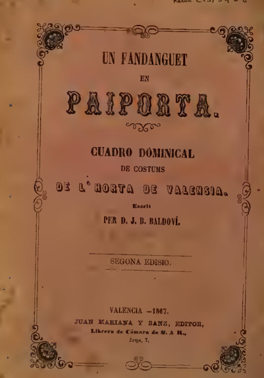 Un Fandanguet en Paiporta: Cuadro dominical de costums de l'horta de Valensia