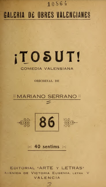 !Tosut! : ensayo de comèdia en un acte