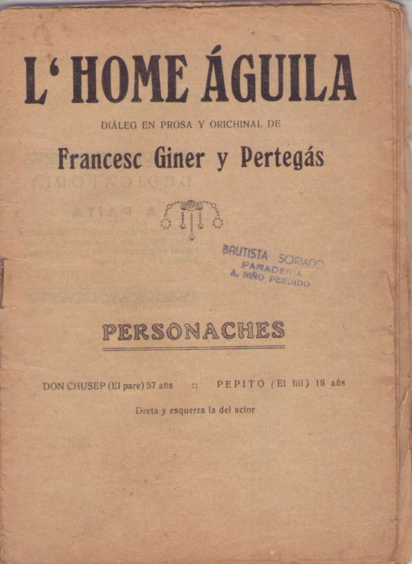 L’home àguila: Diàleg en prosa