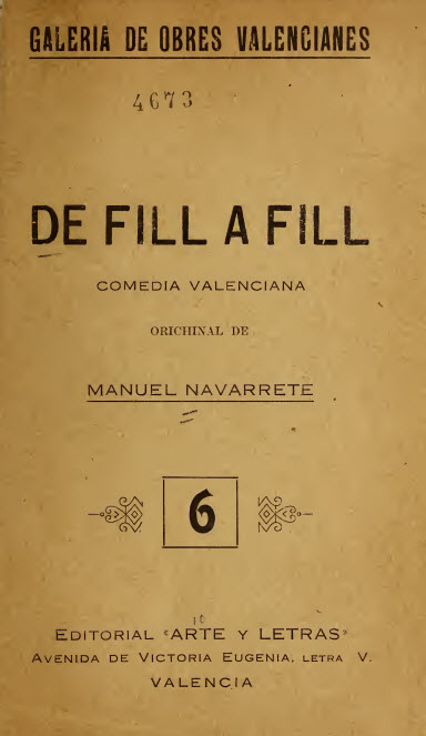 De fill a fill : comedia en un acte y en prosa
